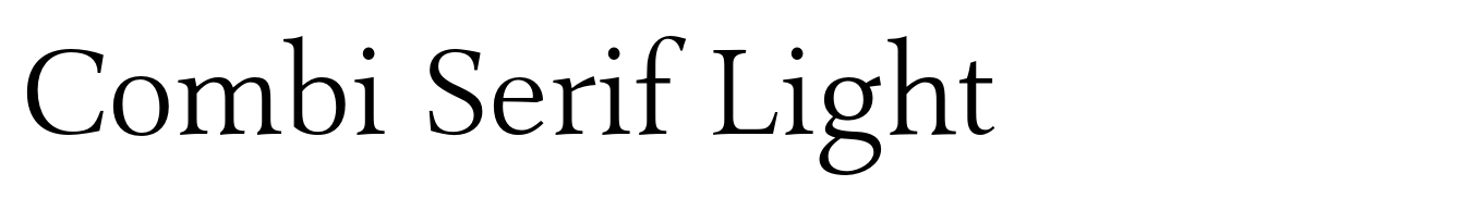 Combi Serif Light